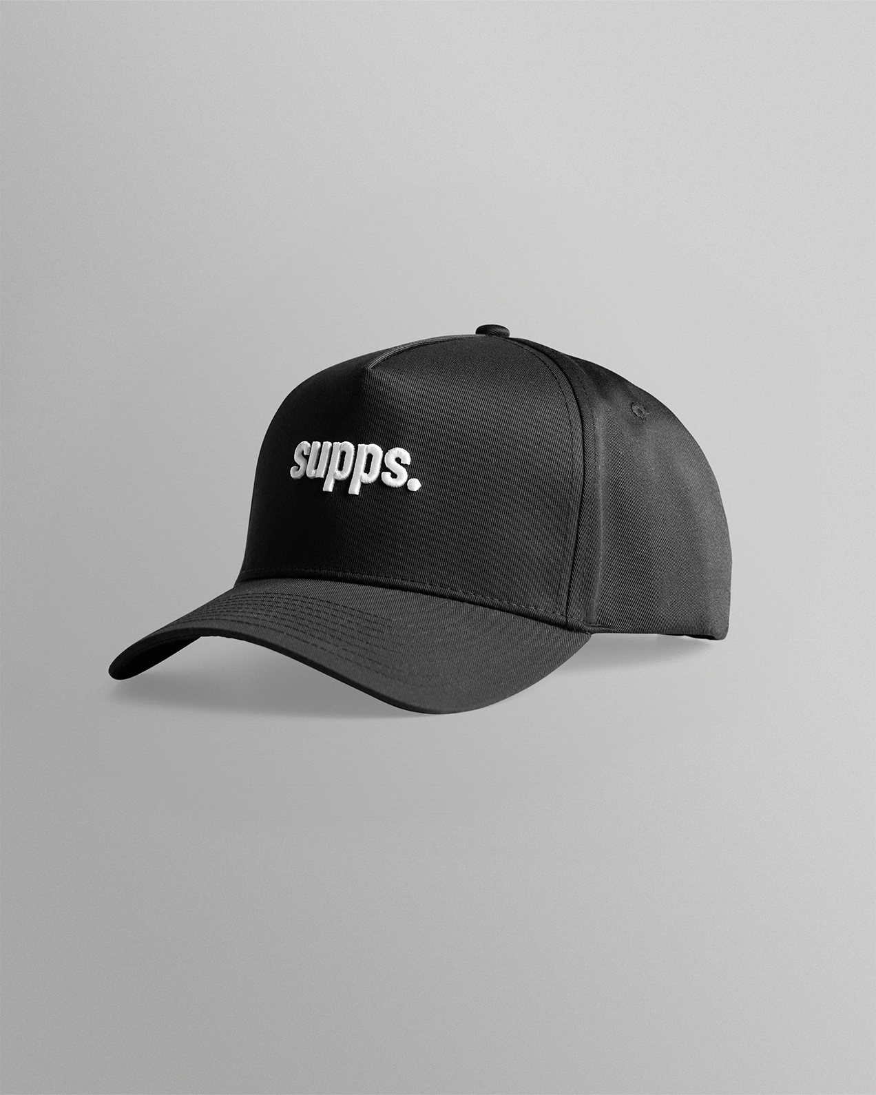 BlackSuppsHat.png GHOST® ICON BASEBALL HAT | BLACK - Image 1
