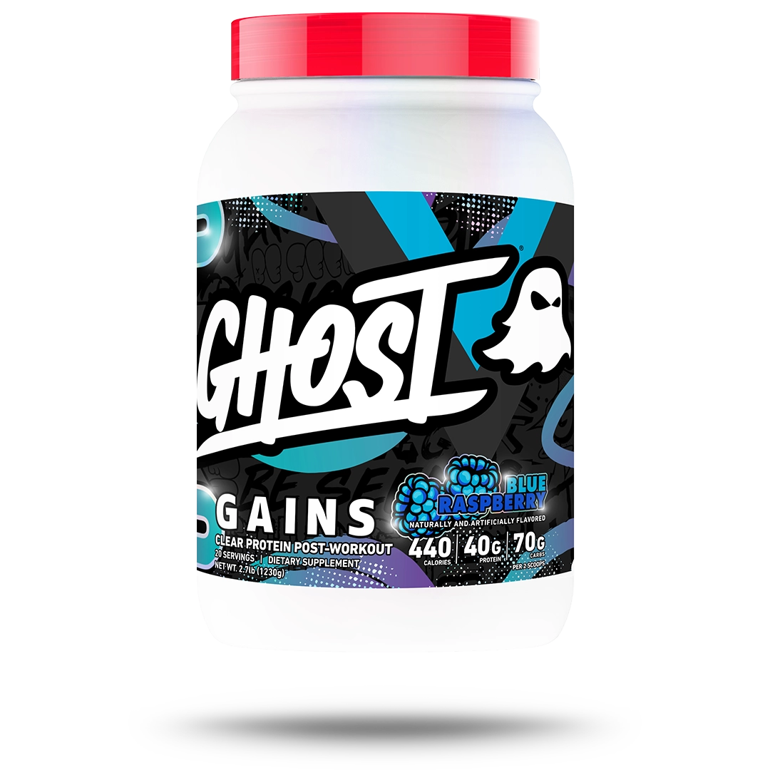ClearGainsBlueRaspberry-2.png GHOST® CLEAR GAINS | BLUE RASPBERRY - Image 1