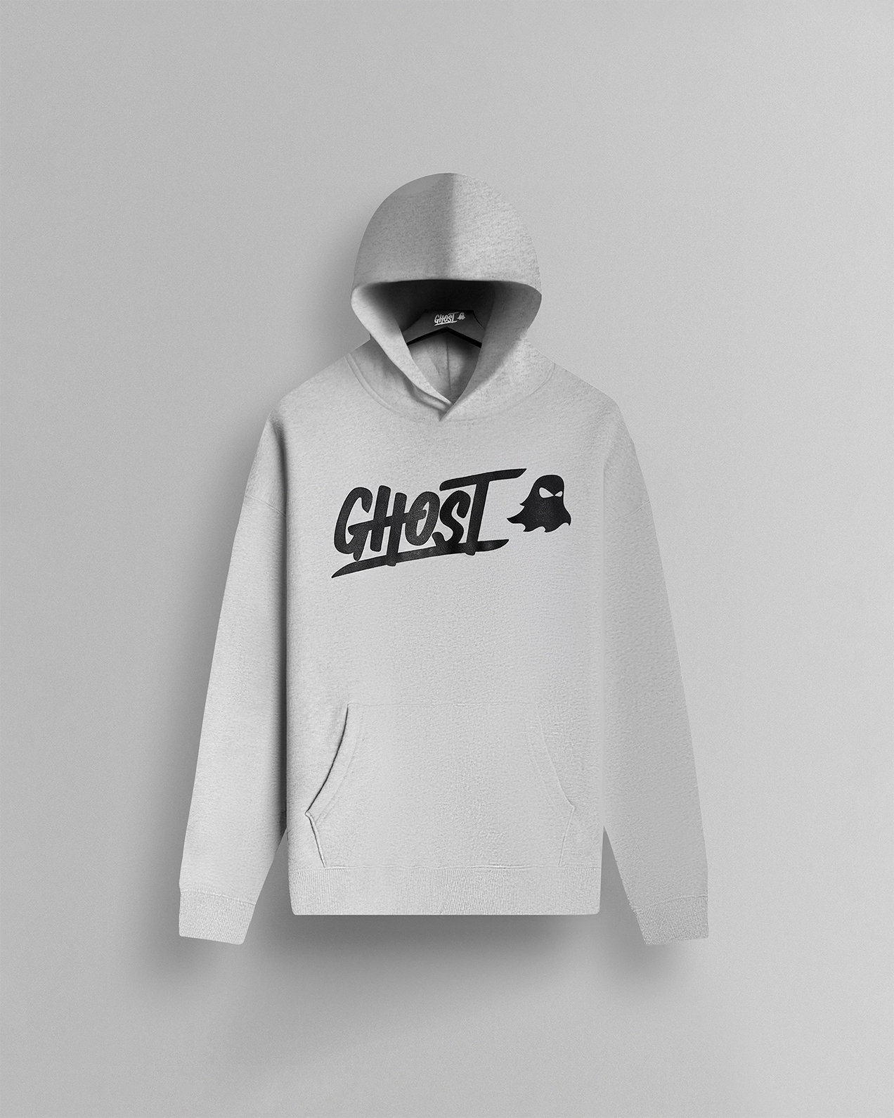 CoreHoodieHeatherGrayFront-2.png GHOST® CORE LOGO HOODIE | HEATHER WHITE - Image 1
