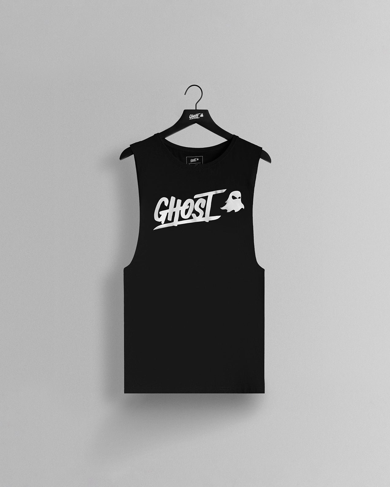CoreLogoSleevelessTeeBlackFront.jpg GHOST® CORE LOGO SLEEVELESS TEE | BLACK - Image 1