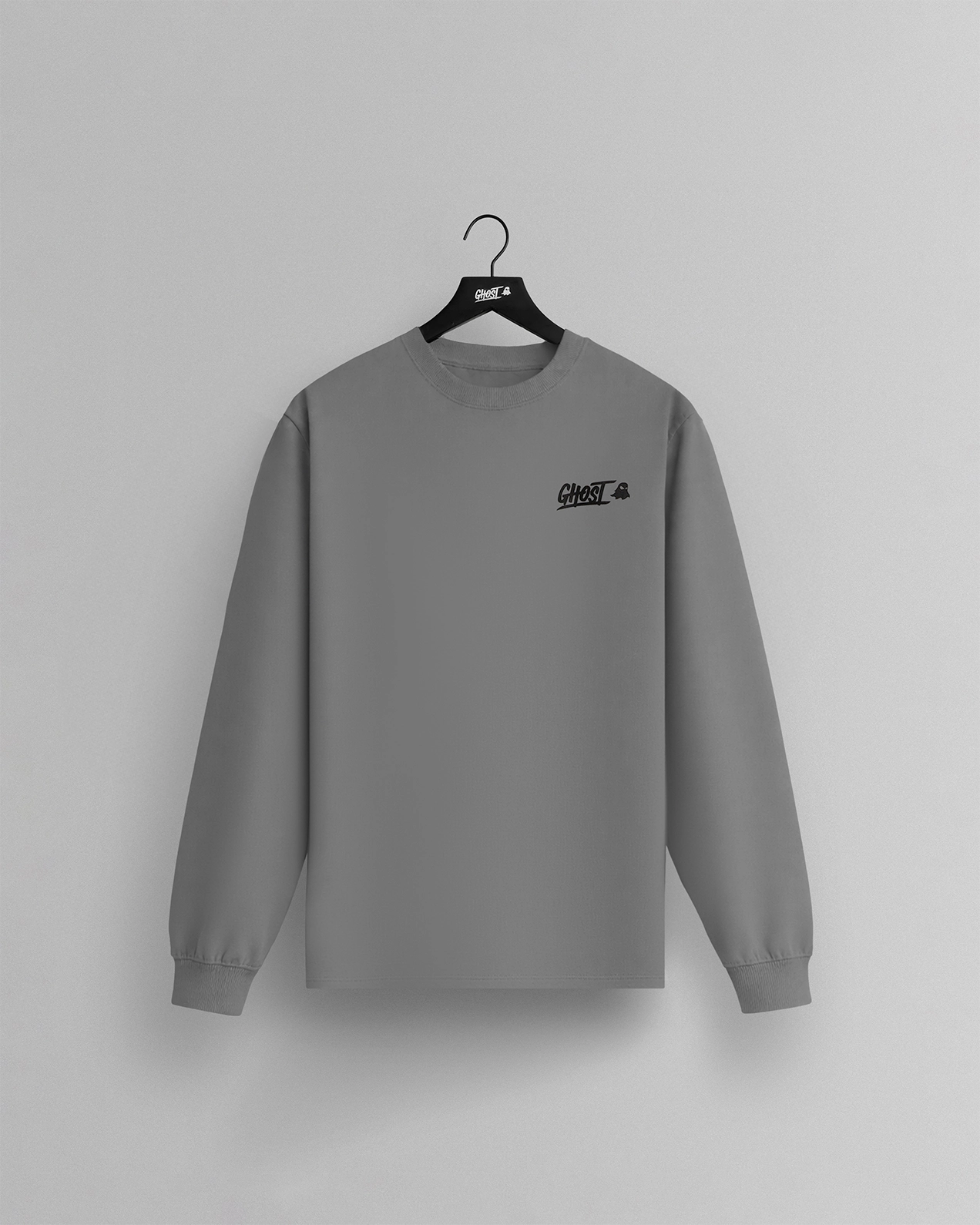 CoreLongSleeveGrayFront-2.png GHOST® CORE LOGO LONG SLEEVE | GREY - Image 1