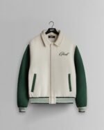 GHOST® CORE VARSITY JACKET | FOREST/NATURAL