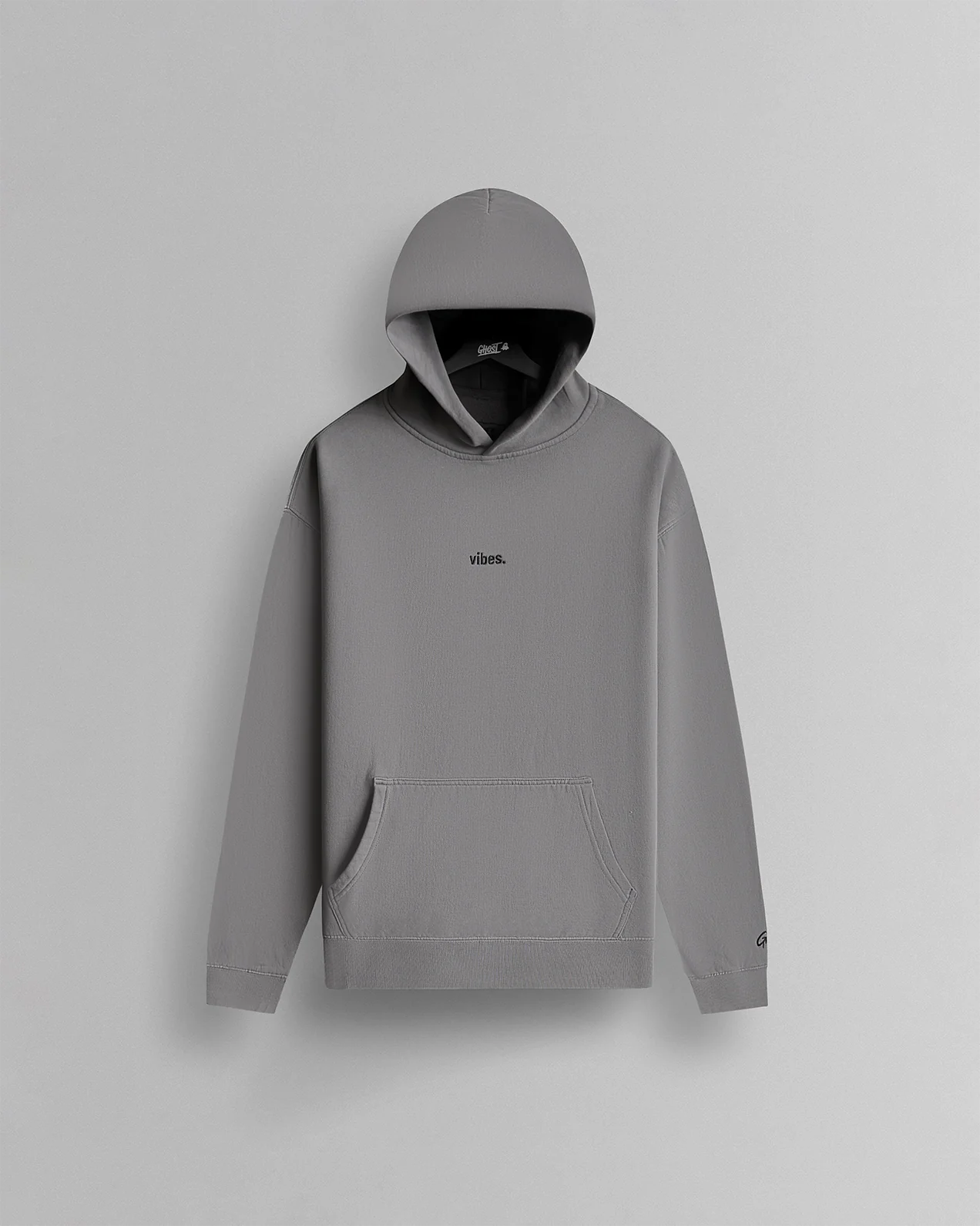 GrayVibesHoodieFront.png GHOST® ICON HOODIE | FADED GREY - Image 1