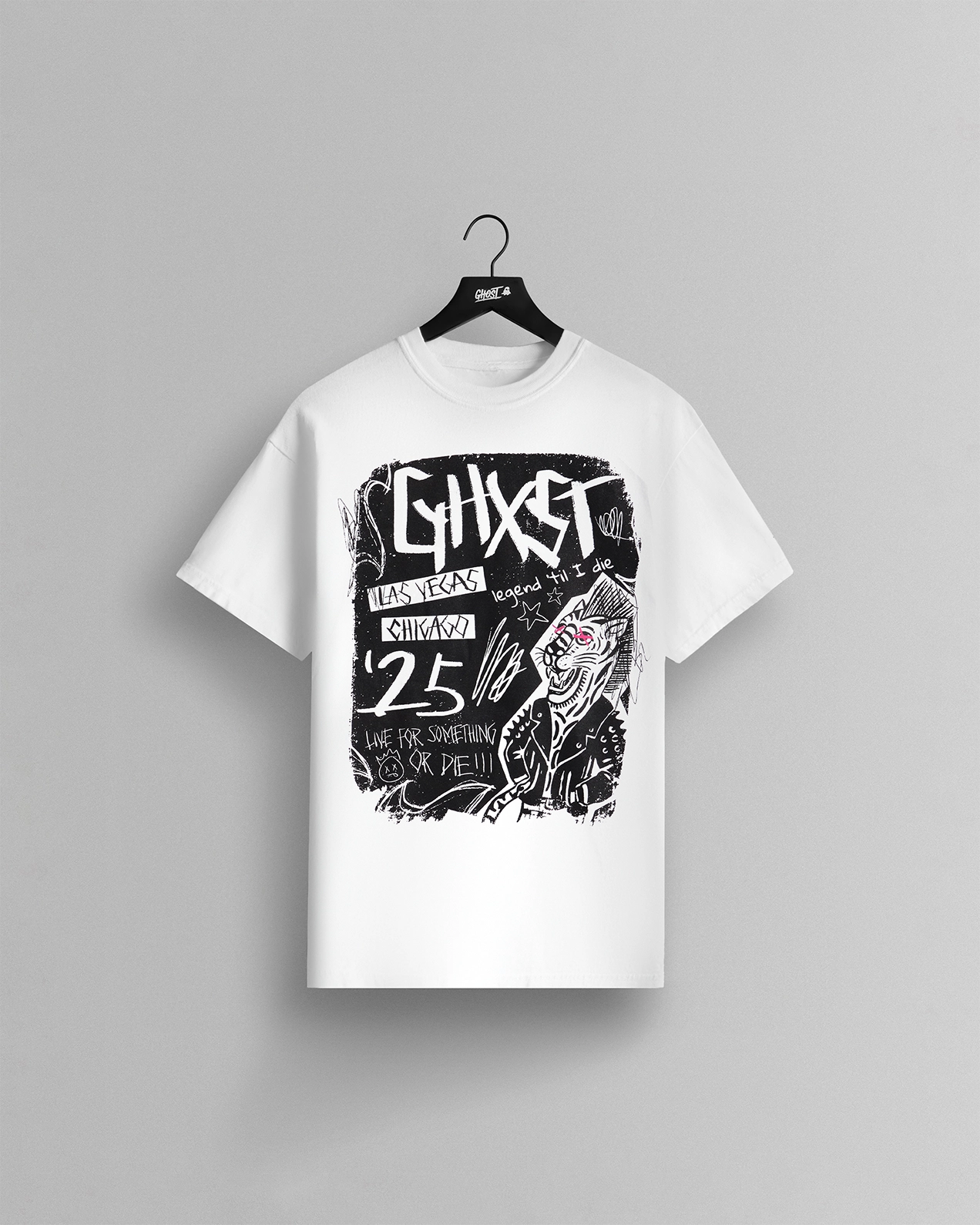 InThePitTeeWhiteFront-2.png GHOST® IN THE PIT TEE | WHITE - Image 1