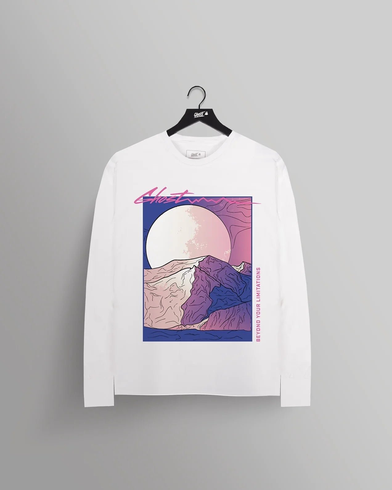 WhiteApresLSFront.jpg GHOST® APRÈS GRAPHIC LONG SLEEVE | WHITE - Image 1
